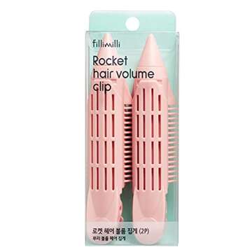 FILLIMILLI Self-Grip Comb-shaped Clip for Quick Hairstyling, Curling and Volume, 2 Count