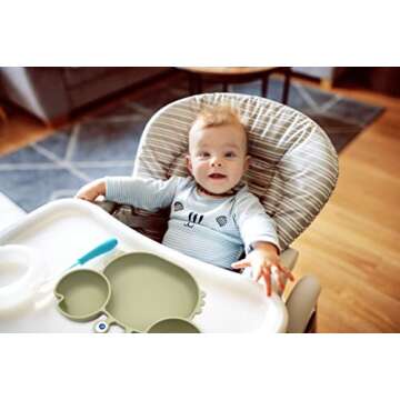 Silicone Suction Plate for Toddlers with Utensils