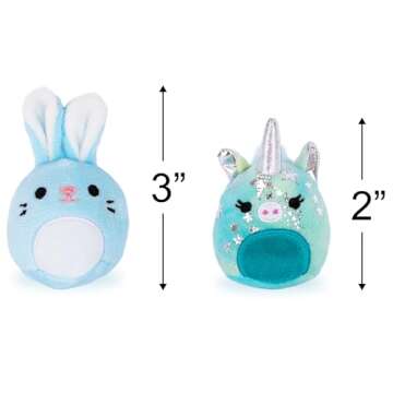 ArtCreativity Bulk Easter Stuffed Animals for Kids - Set of 6 Plush Easter Toys in Pastel Colors - Chick, Bunny, Unicorn, and Lamb Designs - Easter Basket Stuffers for Ages 3 and Up