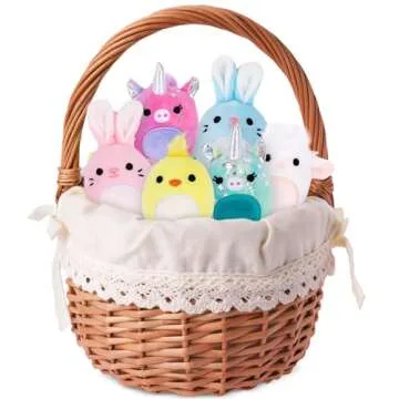 ArtCreativity Bulk Easter Stuffed Animals for Kids - Set of 6 Plush Easter Toys in Pastel Colors - Chick, Bunny, Unicorn, and Lamb Designs - Easter Basket Stuffers for Ages 3 and Up