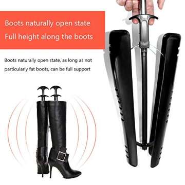 Satisfounder Boot Tree Shaft Boots Shapers Knee High Tall Boots Great Support Form Shaping Inserts for Womens and Mens Shoes Set of 4 2 Pair Black Tall