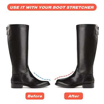 Satisfounder Boot Tree Shaft Boots Shapers Knee High Tall Boots Great Support Form Shaping Inserts for Womens and Mens Shoes Set of 4 2 Pair Black Tall