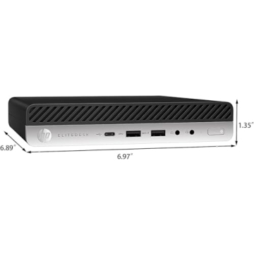 HP EliteDesk 800 G4 Mini Desktop PC, Core i5-8500T, 16GB RAM, 512GB SSD, USB BT, USB WiFi, Windows 1...