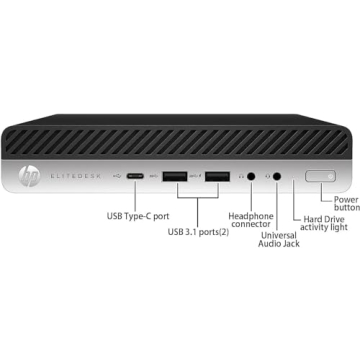 HP EliteDesk 800 G4 Mini PC - i5, 16GB RAM, 512GB SSD