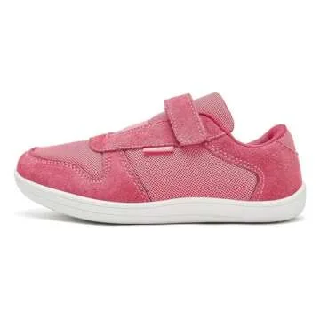 HOBIBEAR Kids Wide Barefoot Shoes Boys Girls Minimalist Zero Drop Sneakers Fushia, 13 Wide Little Kid