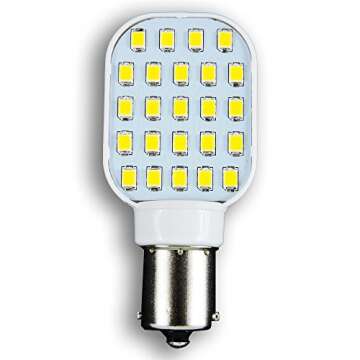 4 Pack Rotating Super Bright 300 Lumen 1141 1156 Wedge RV Interior LED Light 24-SMD Camper Trailer Lamp Bulb 10-24V Natural White (4)