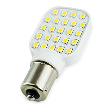 4 Pack Rotating Super Bright 300 Lumen 1141 1156 Wedge RV Interior LED Light 24-SMD Camper Trailer Lamp Bulb 10-24V Natural White (4)