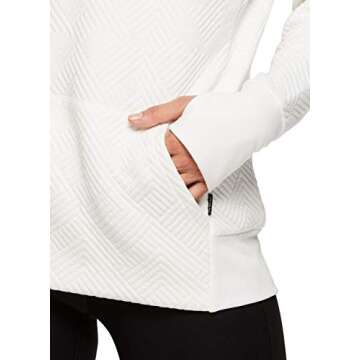 RBX Active Women's Cowl Neck Pullover Tunic Sweatshirts Top White Multi S
