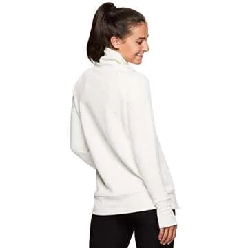 RBX Active Women's Cowl Neck Pullover Tunic Sweatshirts Top White Multi S
