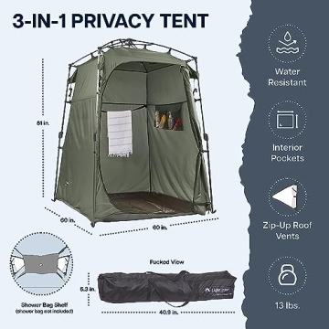 Versatile Lightspeed Outdoors Privacy Tent for All Outdoors