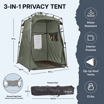 Versatile Lightspeed Outdoors Privacy Tent for All Outdoors