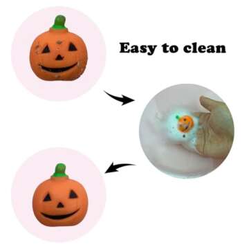 24 Pcs Halloween Mochi Squishy Toys with Gift Box Mini Kawaii Mochi Squeeze Toy Stress Reliever Anxiety Packs for Kids Party Favors Halloween Miniatures Halloween Treat Bags Gifts