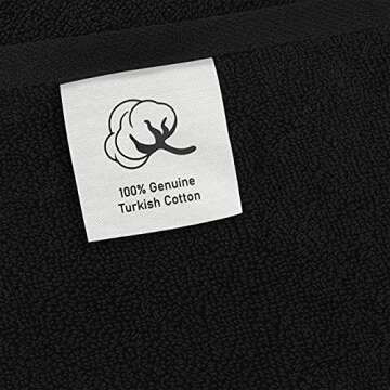 Cotton Paradise Bath Towels for Bathroom, 100% Cotton 4 Piece Turkish Bath Towel Set, Soft Plush Bath Towels Clearance Bathroom Set, Black Bath Towels