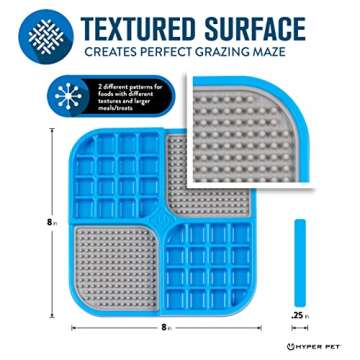 Hyper Pet IQ Treat Lick mat for Dogs, Dog Slow Feeder & Cat Lick mats | Great Alternative to Slow Feeder Bowls | Perfect Licking mat, Cat Puzzle & Dog Enrichment Toys
