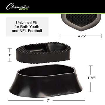 Champion Sports Adjustable Football Kicking Tee Set - Perfect for Practice