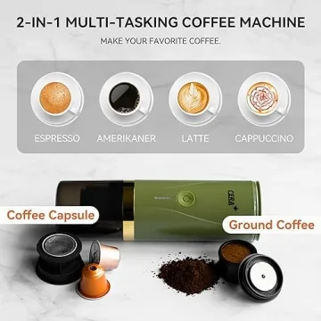 CERA+ Portable Espresso Maker for Travel and Home