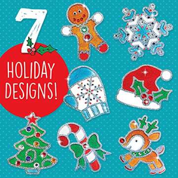 Creativity for Kids Holiday Easy Sparkle Window Art Craft Kit: Create 7 Window Art Designs, Holiday ...