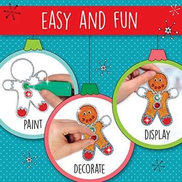 Creativity for Kids Holiday Easy Sparkle Window Art Craft Kit: Create 7 Window Art Designs, Holiday Crafts, Christmas Crafts for Kids Ages 6-8+, Christmas Activities for Kids