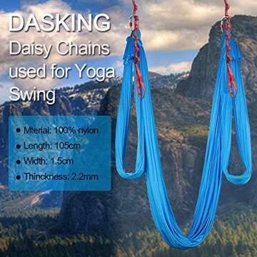 DASKING 2pcs Strong Climbing Strap Adjustable Strap Rope Strong Daisy Chain Nylon Daisy Chain Yoga S...
