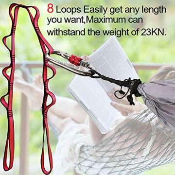 DASKING Strong Adjustable Daisy Chain Yoga Straps