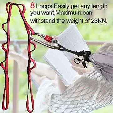 DASKING Strong Adjustable Daisy Chain Yoga Straps