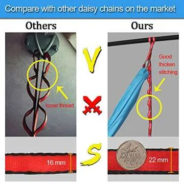 DASKING Strong Adjustable Daisy Chain Yoga Straps