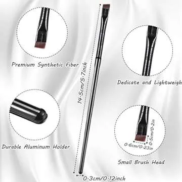 Maitys 12 Pieces Eyeliner Eyebrow Fine Angled Brush Set – Precision Tools for Flawless Makeup