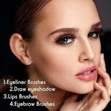 Maitys 12 Piece Eyeliner Eyebrow Brush Set for Precise Makeup