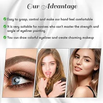 Maitys 12 Piece Eyeliner Eyebrow Brush Set for Precise Makeup