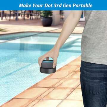 PlusAcc Battery Base for Dot 3rd - Portable Charger Stand with 9 Hours Playback Playtime with USB-C ...