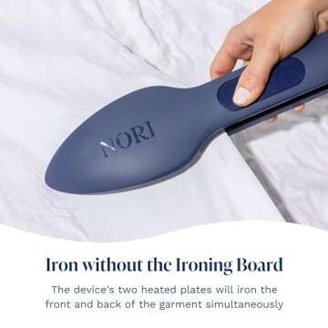 Nori Press Travel Steam Iron - Handheld Iron With Optional Steam Feature - No Ironing Board Required...