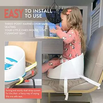 Prince Lionheart Squish Booster Seat for Kids - Easy to Clean