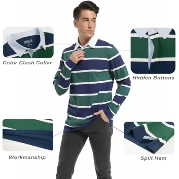 VANLYTK Men's Long Sleeve Polo for Comfort and Style