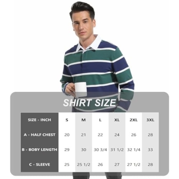 VANLYTK Men's Long Sleeve Polo for Comfort and Style