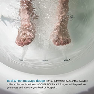 Luxurious WOODBRIDGE 72" Freestanding Bathtub with Jets