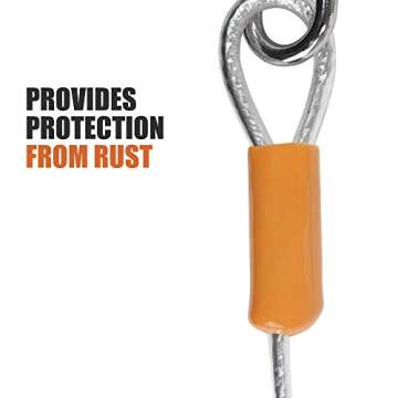 BV Pet Reflective Tie Out Cable for Large Dog up to 90 pound, 25 Feet