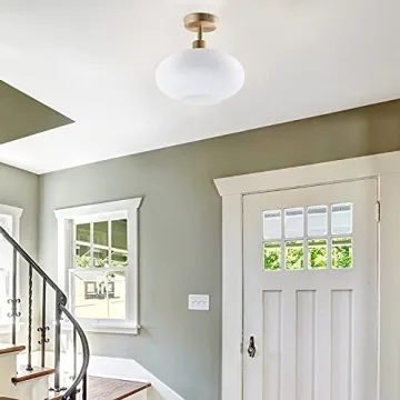 Modern NW Archiology Semi Flush Mount Ceiling Light