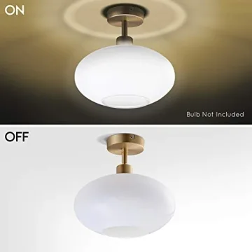 Modern NW Archiology Semi Flush Mount Ceiling Light