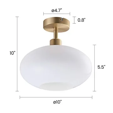 Modern NW Archiology Semi Flush Mount Ceiling Light