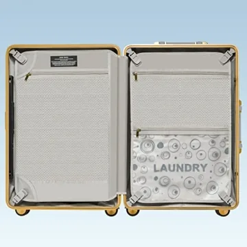 GinzaTravel Aluminum PC Suitcase Bright Colors TSA Lock