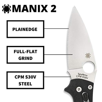 Spyderco Manix 2 Knife with G-10 Handle and S30V Blade