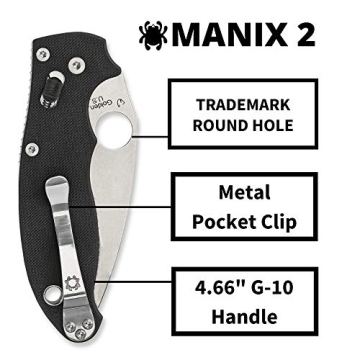 Spyderco Manix 2 Knife with G-10 Handle and S30V Blade
