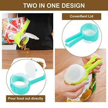 Versatile Food Clip Set with Pour Spout for Fresh Storage
