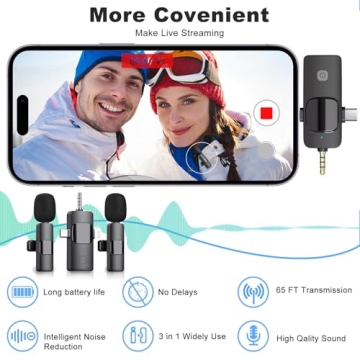 Wireless Microphone for iPhone, Camera & YouTube