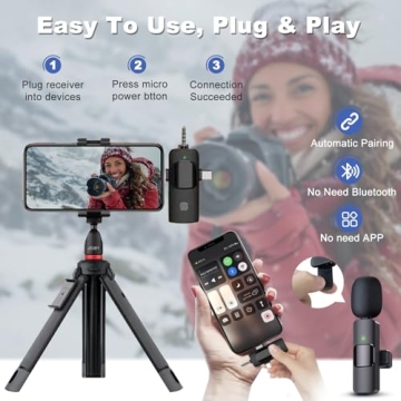 Wireless Microphone for iPhone, Camera & YouTube