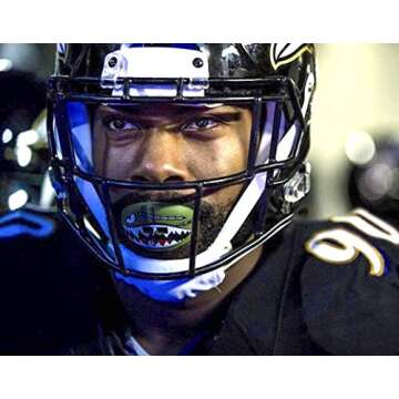 Loudmouth Football Mouth Guard | Military Flying Tiger Adult and Youth Mouth Guard | High Impact Mouth Piece for Sports | Dual Action Air Flow Mouth Guards | Pacifier Lip and Teeth Protector (Green)