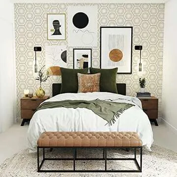 Gold Removable Peel and Stick Wallpaper for Easy Decor