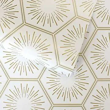 Gold Removable Peel and Stick Wallpaper for Easy Decor