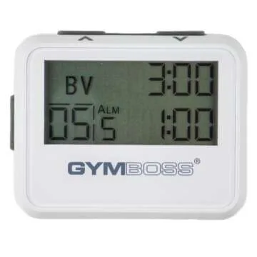 Gymboss Interval Timer and Stopwatch - White/Gray Gloss
