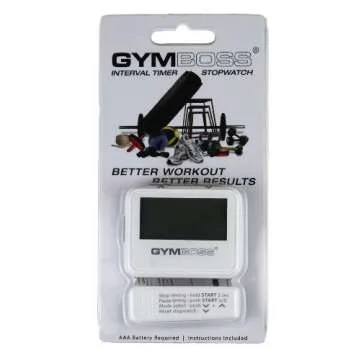 Gymboss Interval Timer and Stopwatch - White/Gray Gloss